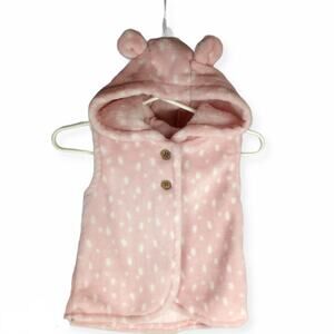 Carter's Hooded Polka Dot Fleece Vest w/ Ears!